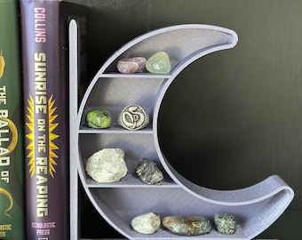 Crescent Moon Bookends with Shelves
