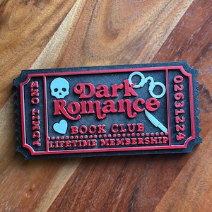 Boleto impreso en 3D para el club de lectura de romance oscuro, para el cuidado de estanterías imagen 4