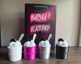 Decoración de estantería con diseño de helado extra cremoso de galletas y crema / Inspirado en Butcher and Blackbird / Decoración impresa en 3D