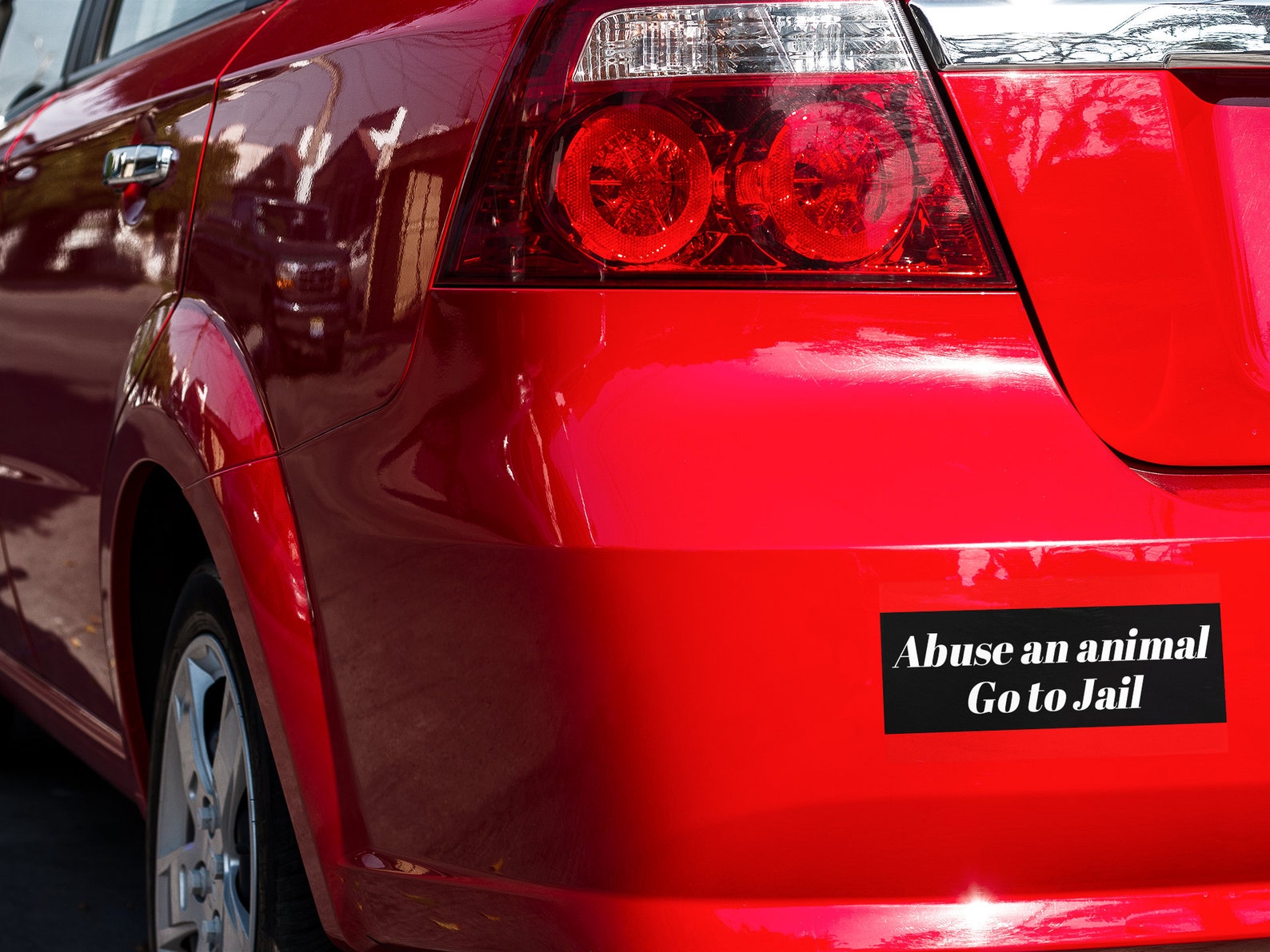 Jailer Sticker Abuse an Animal ... Go to Jail - Bumper Sticker. - Etsy