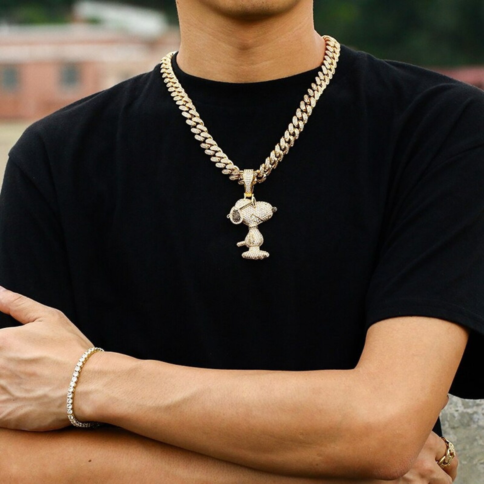 Cartoon Snoop Dogg Pendants Necklaces For Men Claw Setting CZ Etsy