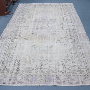 Large Rug, Vintage Rug, Turkish Rug, Home Decor Rug, 71x117 inches Beige Rug, Bohemian Living Room Rugs, Handwoven Salon Rugs,  3975