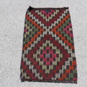 Turkish Kilim Rug 62x106cm Vintage Wool