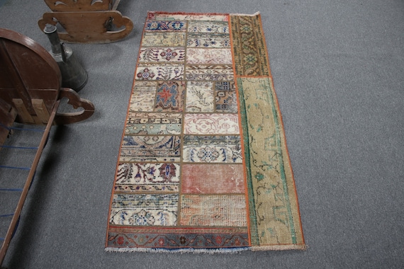 Turkish Rug, Small Rug, Vintage Rug, Home Decor Carpet, 31x63 Inches Beige Rug, Handwoven Bedroom Rug, Patchwork Entry Carpet, 4691 - Etsy Turkish Rug, Small Rug, Vintage Rug, Home Decor Carpet, 31x63 Inches Beige Rug, Handwoven Bedroom Rug, Patchwork Entry Carpet, 4691 - Etsy