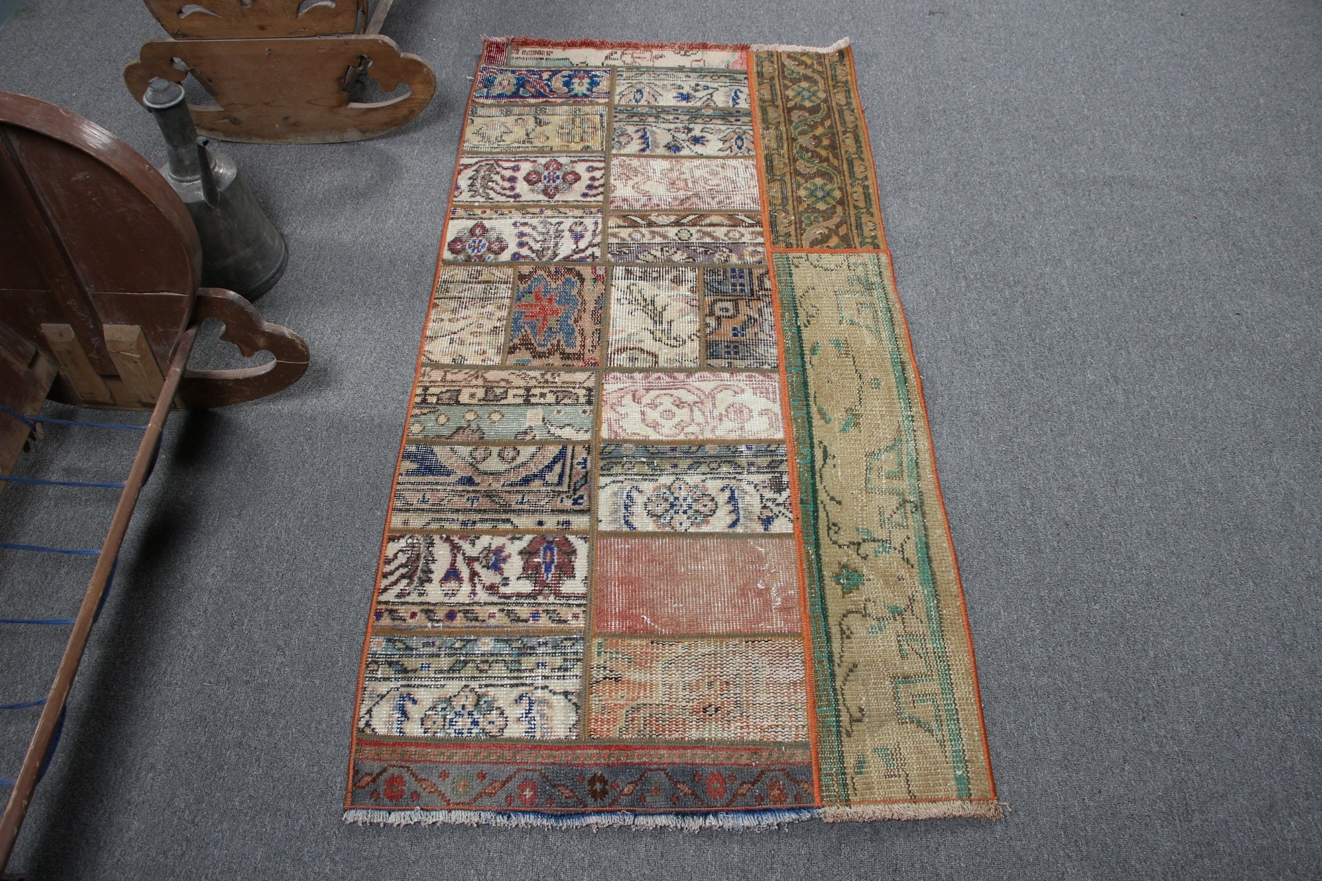 Soft Colored Rug, Purple Turkish Rug, Farmhouse Rug, Stair