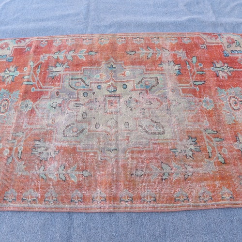 Vintage Rug, Turkish Rug, Area Carpet, Home Decor Carpet, 53x85 inches Orange Carpet, shops Office Rug, Floor Carpet, Handmade Indoor Rugs, 4505