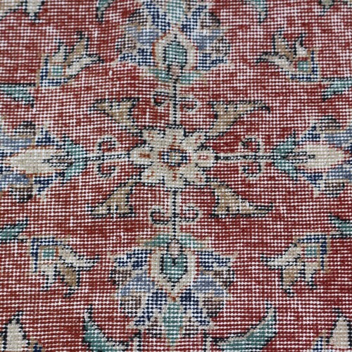 Vintage Rug, shops Area Rug, Turkish Rug, Oushak Carpet, 44x82 inches Red Rug, Anatolian Bedroom Rugs, Bohemian Indoor Rug, 4036