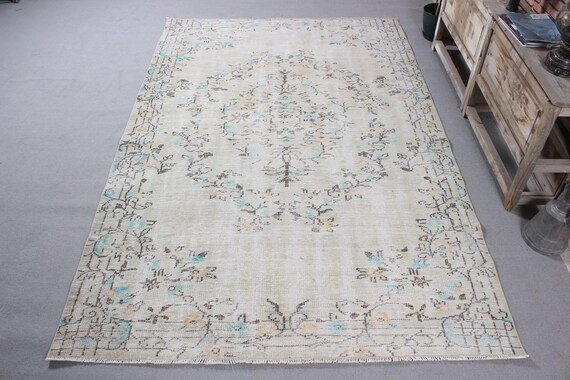 Vintage Turkish Rug, 178x278cm, 6x9ft, Oushak Rug - Etsy