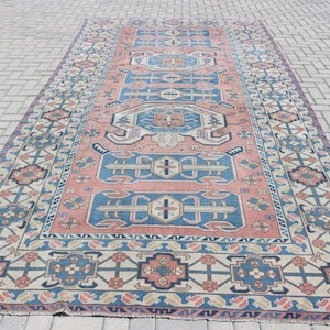 Turkish Rug, Vintage Rug,  Oversize Rug, Home Decor Carpet, 83x163 inches Pink Rug, Turkey Antique Rugs, Organic Wholesale Carpet,  242