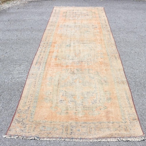 Tapis de passage vintage oushak turc 118 x 316 cm