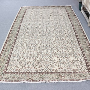 Large Rugs, Turkish Rug, Vintage Rug, Anatolian Rug, Rugs For Dining Room, 5.2x8.6 ft Beige Rug, Home Decor Rug, Large Oushak Rug, Wool Rug,