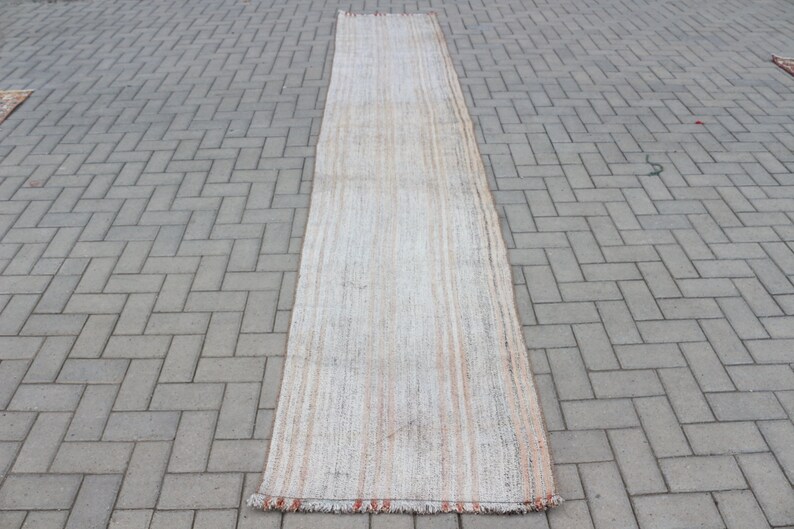 Vintage Kilim, Runner Kilim, Turkish Kilim, Oushak Kilim, 28x156 inches Beige Kilim, Handmade Kilim, shops Kitchen Kilim, 3066