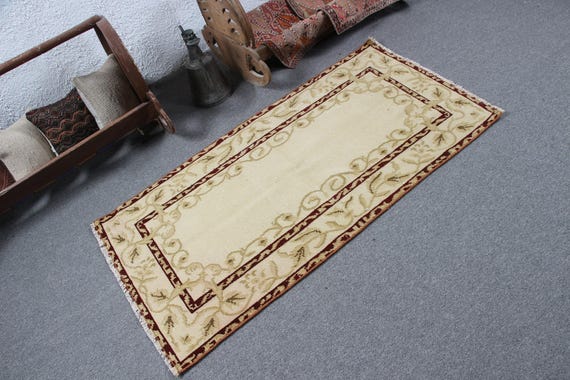 ヴィンテージ トルコラグ　ベージュ トルコ製ヴィンテージラグ・ベージュ