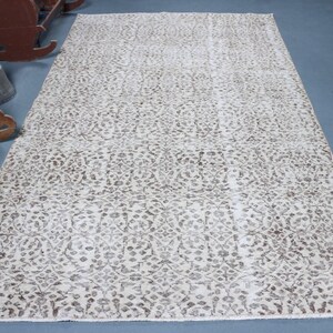 Turkish Rug, Vintage Rug, Large Carpet, Home Decor Carpet, 65x108 inches Beige Carpet, Organic Living Room Rugs,  3875