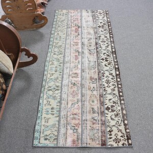 Turkish Runner Rug 2.3x6.1 ft (71x187 cm), Oushak Brown Oriental Vintage Rug