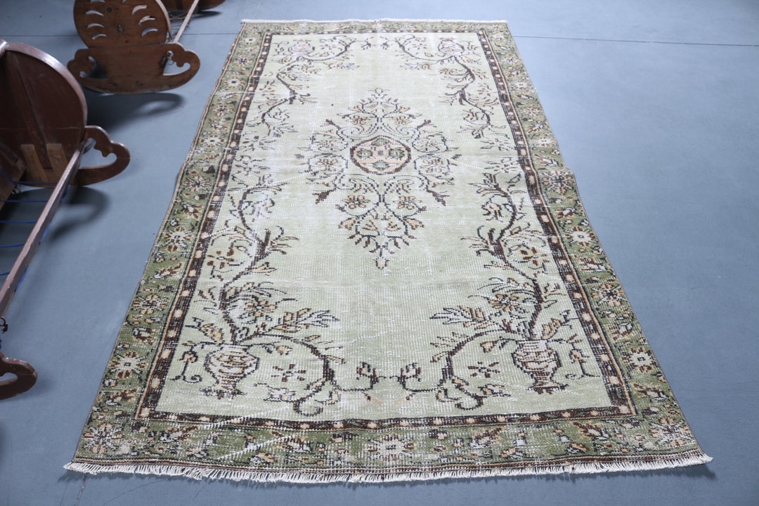 Large Rug, Turkish Rug, Vintage Rug, Home Decor Rug, 58x101 Inches ...