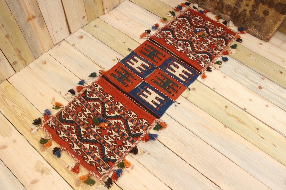 Turkish Rug Small 1.4x4.1 Ft Vintage Turkish Rug, Small Rug, Red Wool Rug - Etsy UK