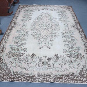 Turkish Rug, Large Rug, Vintage Rug, Home Decor Rug, 71x117 inches Beige Carpet, Organic Bedroom Carpet, Outdoor Rug, Salon Rug,  3918