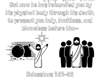 Colossians 1:21-22 Coloring Page