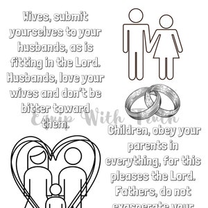 Colossians 3:18-21 Coloring Page