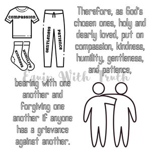 Colossians 3:12-13 Coloring Page