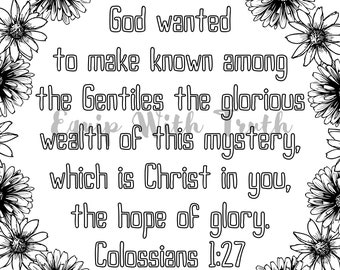 Colossians 1:27 Coloring Page