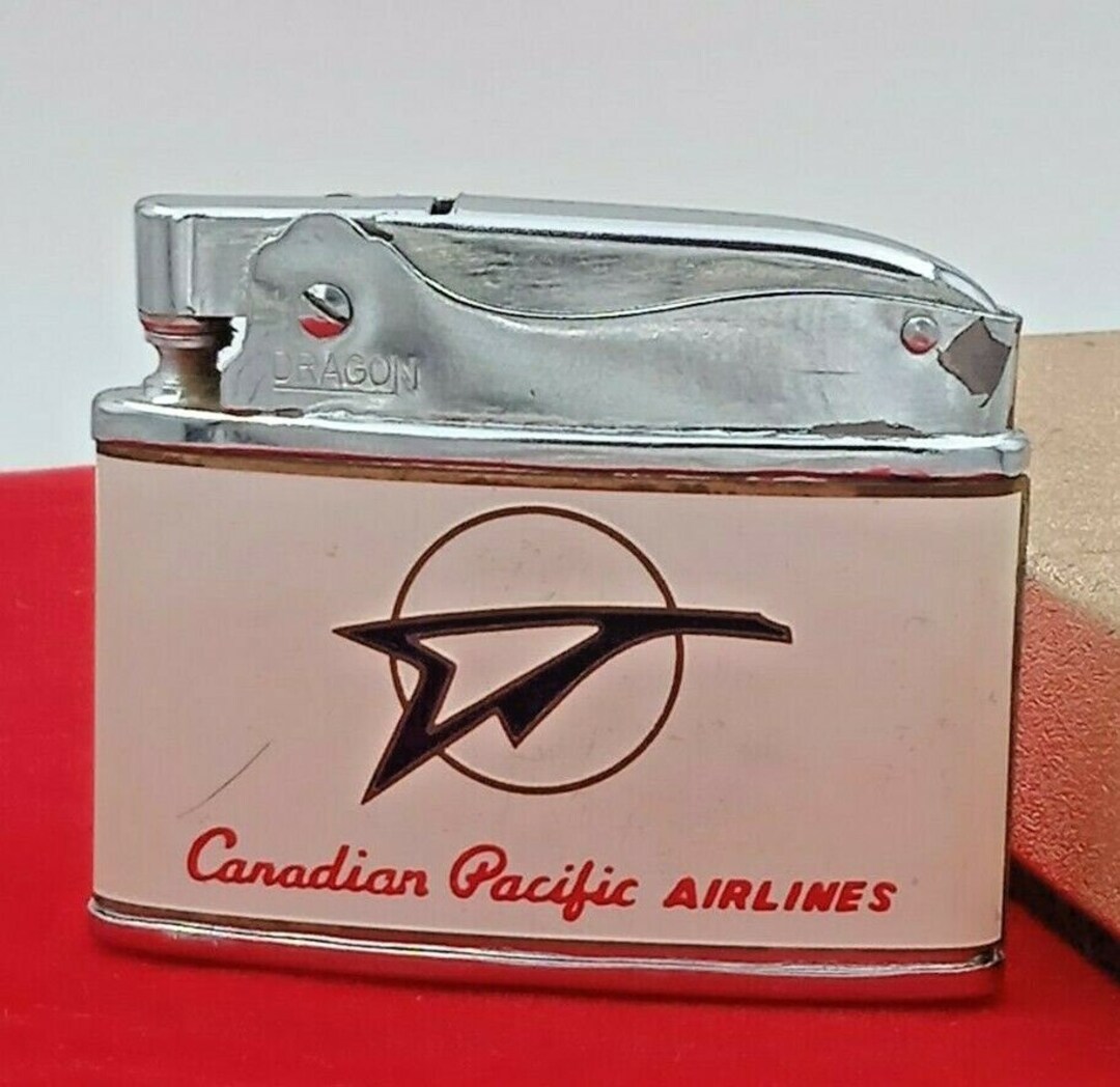Vintage Lighter Canadian Pacific Airlines Flat Lighter Made in Etsy