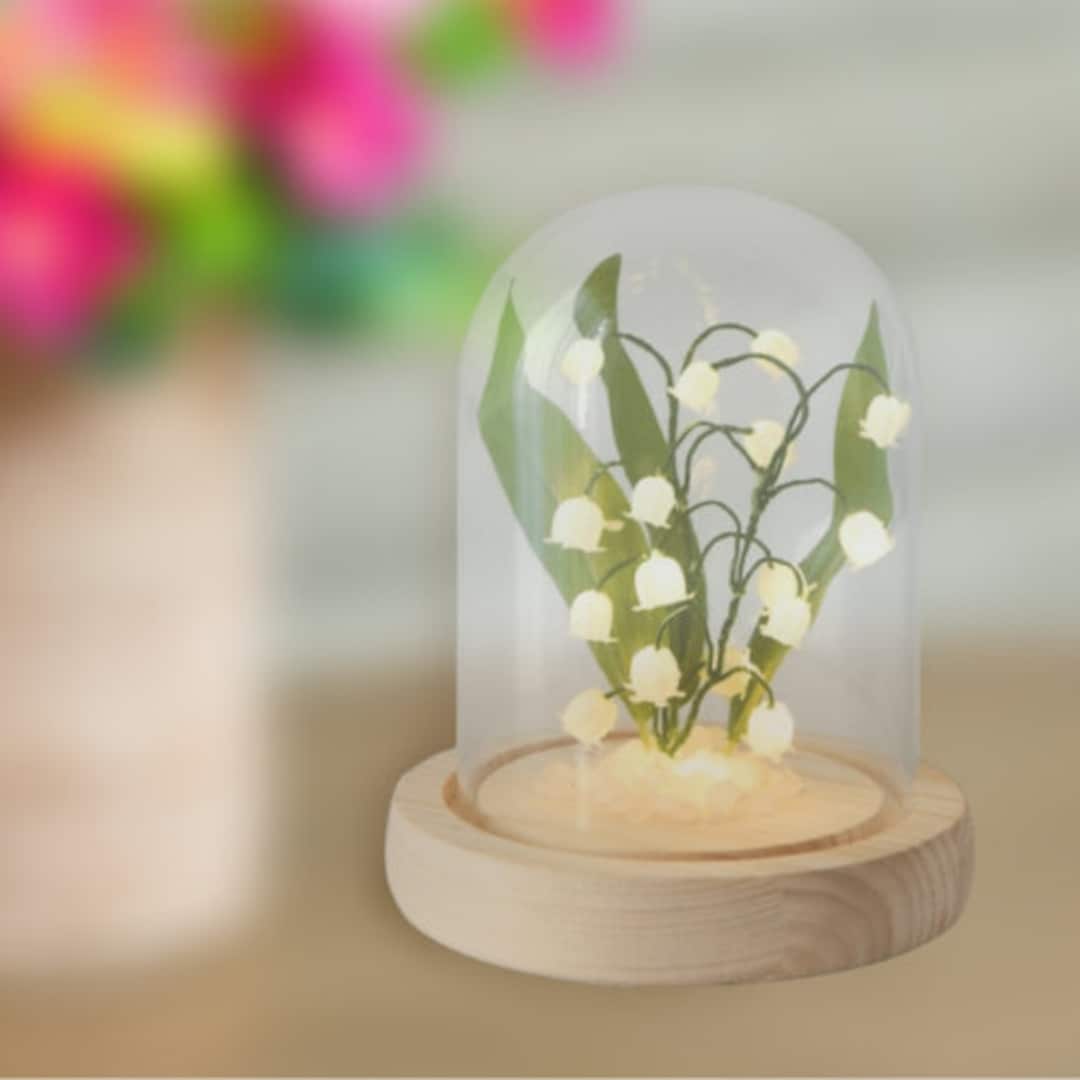 Lily of The Valley Night Light - Plastic - Glass - Wood main image 1