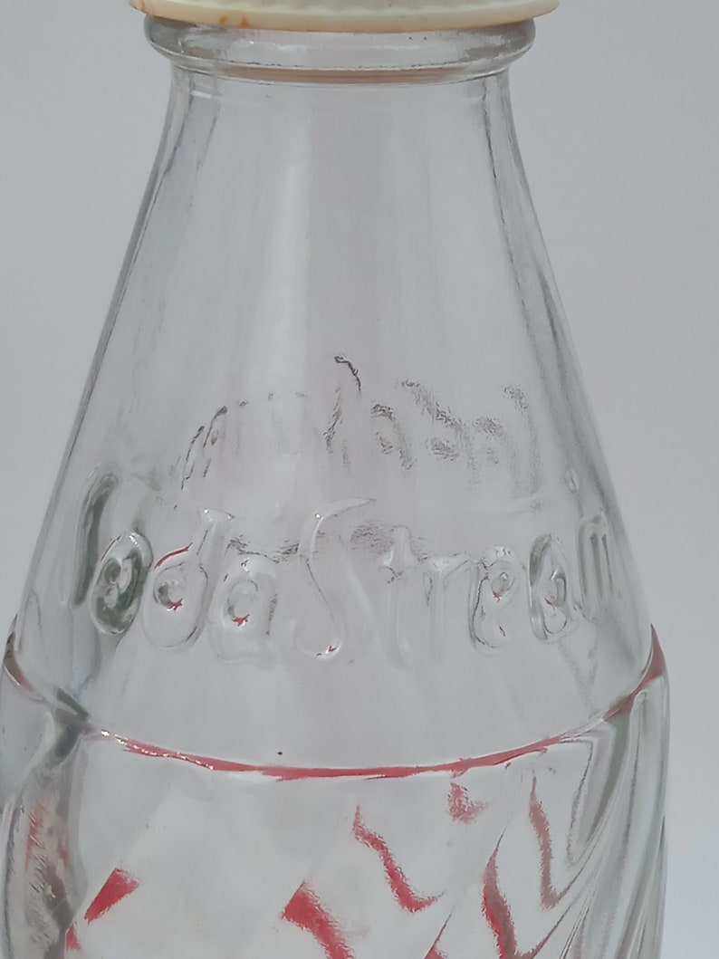 Vintage Soda Stream Bottles Embossed Glass Twisted Design Etsy