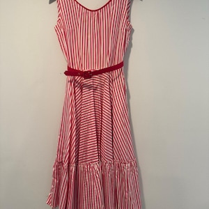 Red Belted Dress - Etsy