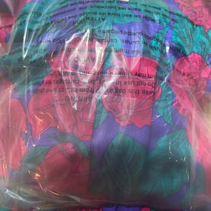 Vintage Adrianna Papell Silk 1/2 Sleeve Midi Dress Pink Teal Floral Belt Sz 8 image 10