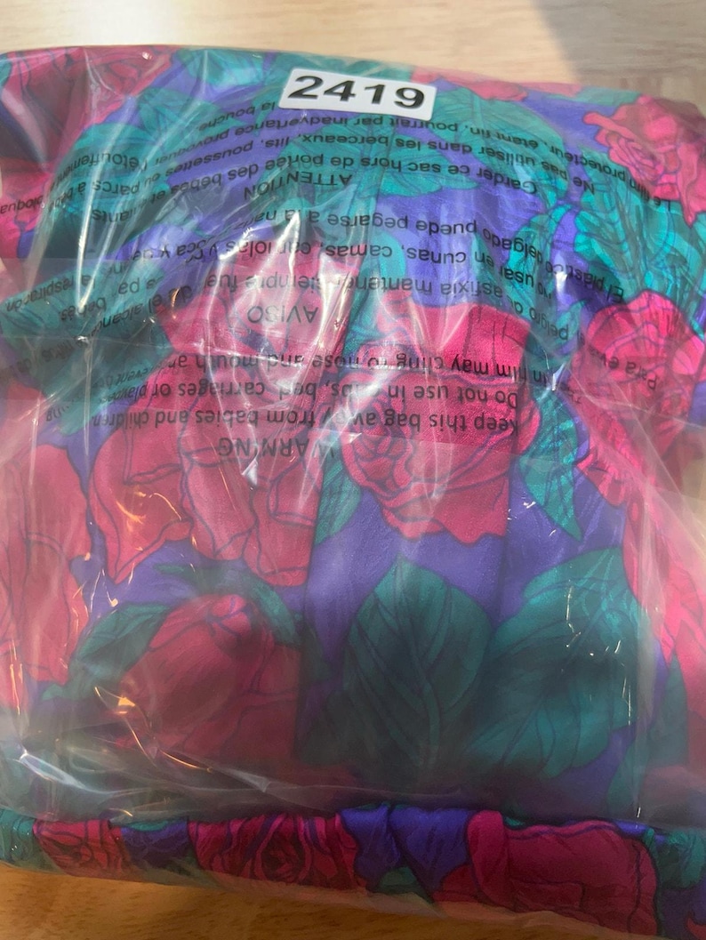 Vintage Adrianna Papell Silk 1/2 Sleeve Midi Dress Pink Teal Floral Belt Sz 8 image 10