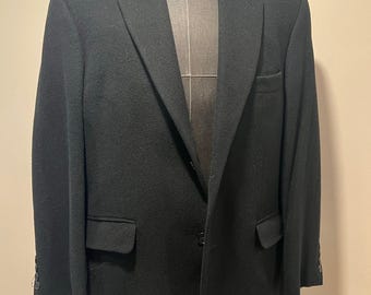 Club Room 100% Camel Hair Suit Jacket Black Size S-40