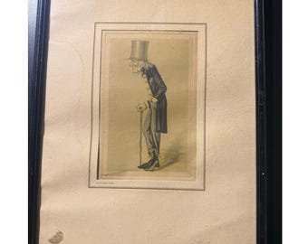 1800-tals Vanity Fair-karikatyrlitografi Sir Richard Owen Paleontolog