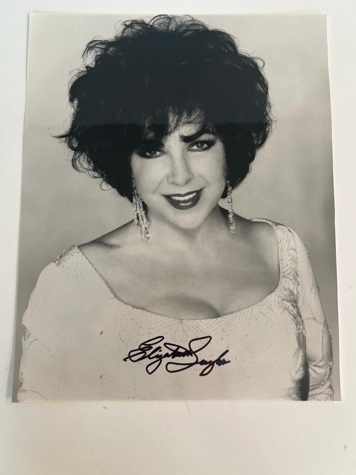 Signed Photograph Elizabeth Taylor - Etsy
