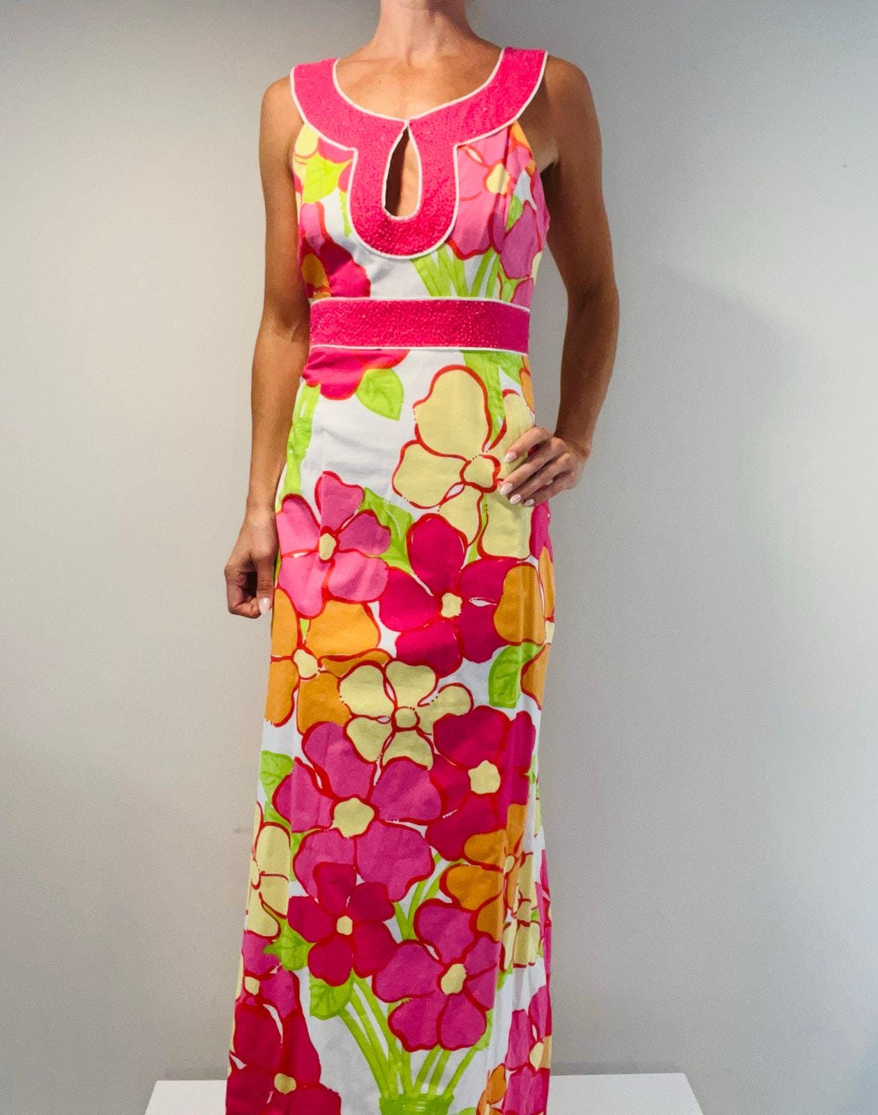 chinese dress ladies Vintage The Lilly Green & Blue Lilly Pulitzer Maxi Dress – Modig