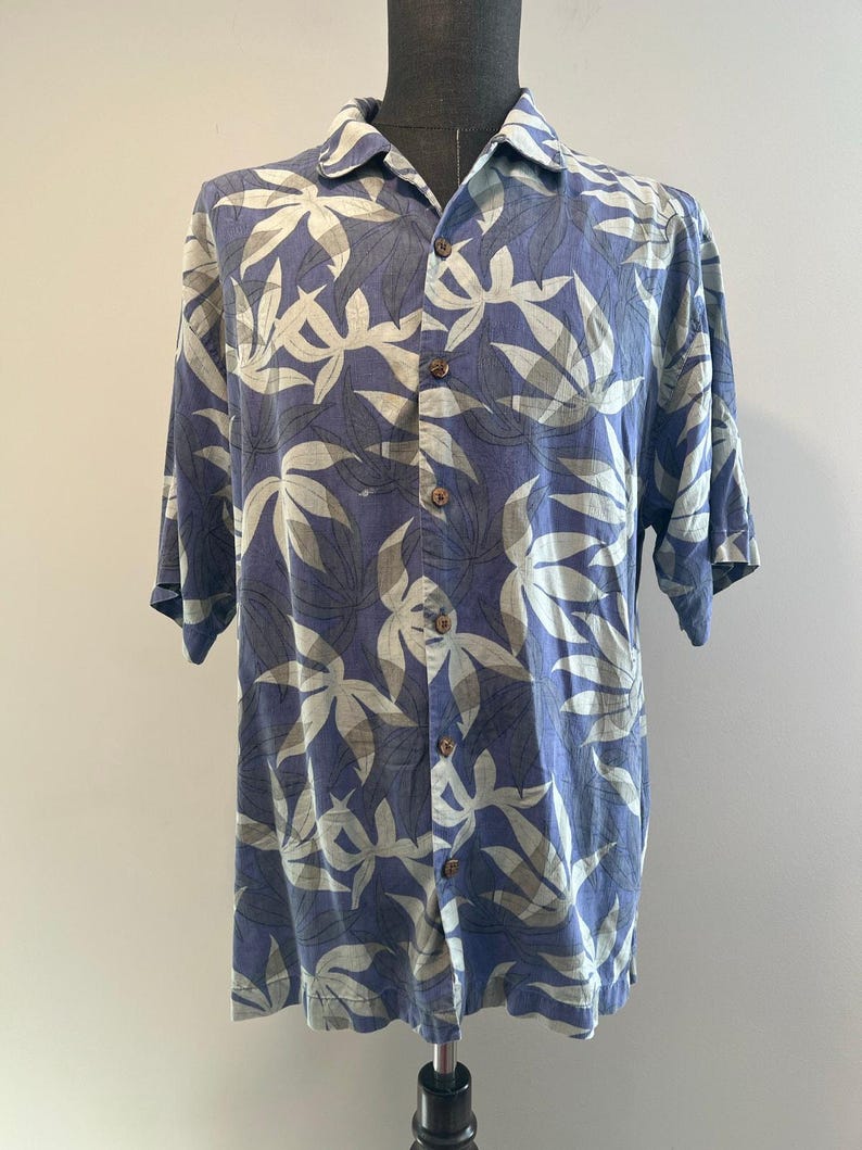 Tommy Bahama - Chemise décontractée d'été boutonnée à manches courtes en soie, grande taille image 1