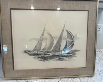 Boceto original firmado por Robert James Pailthorpe, aspirante y defensor de la Copa de 1977.