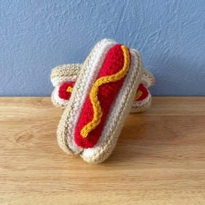 Hotdog Crochet Plushie Stuffed Toy | Amigurumi