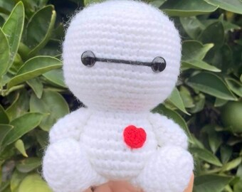 Baymax Crochet Plushie Stuffed Animal Toy | Amigurumi