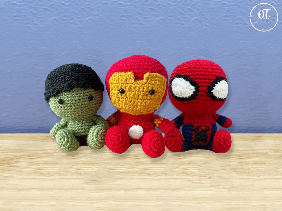 Jouet en peluche Iron Man, Hulk ou Spider-Man au crochet Amigurumi -   Canada