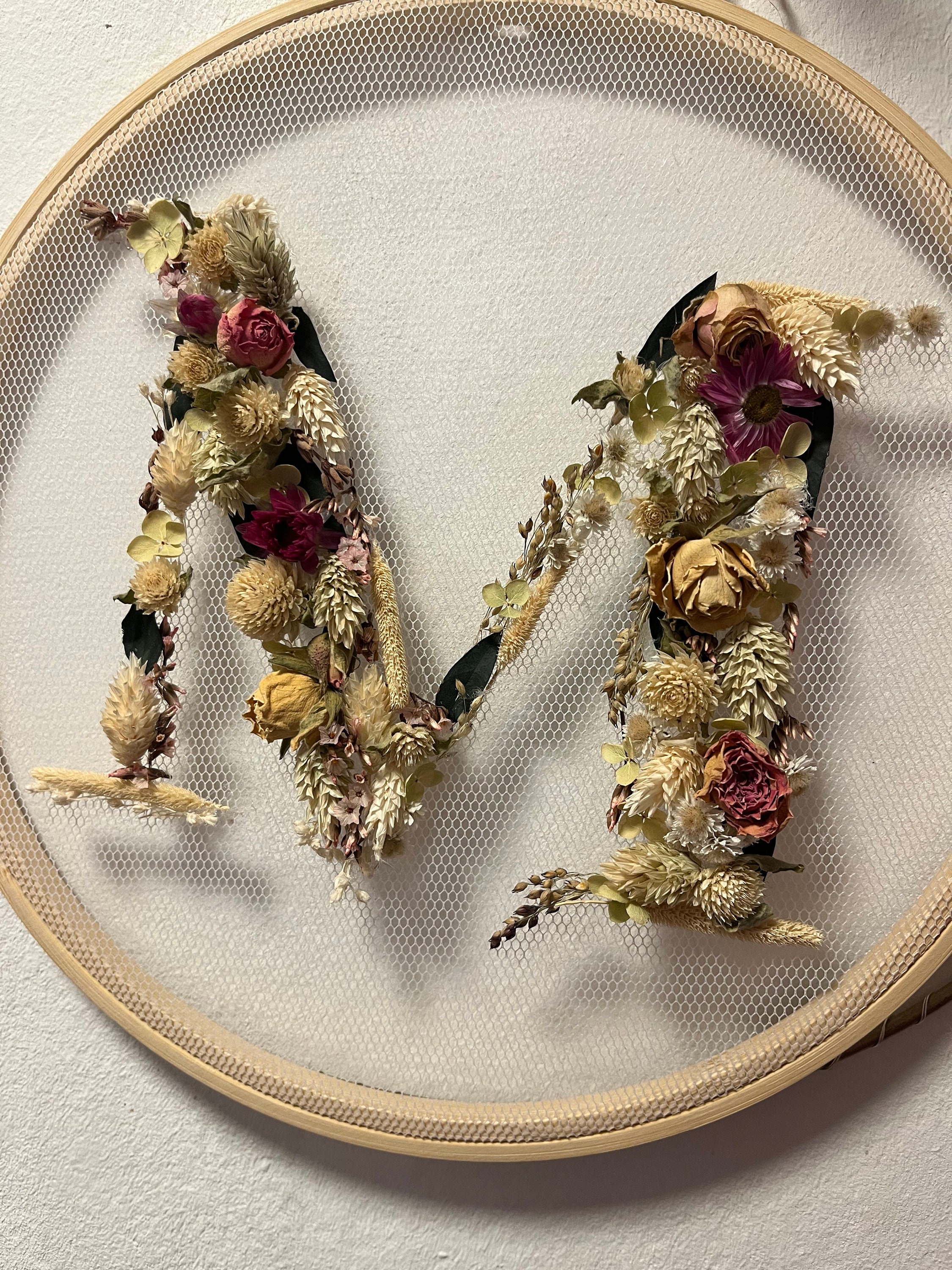 Individuality in Flower Shape Personalized Dried Flower Monogram