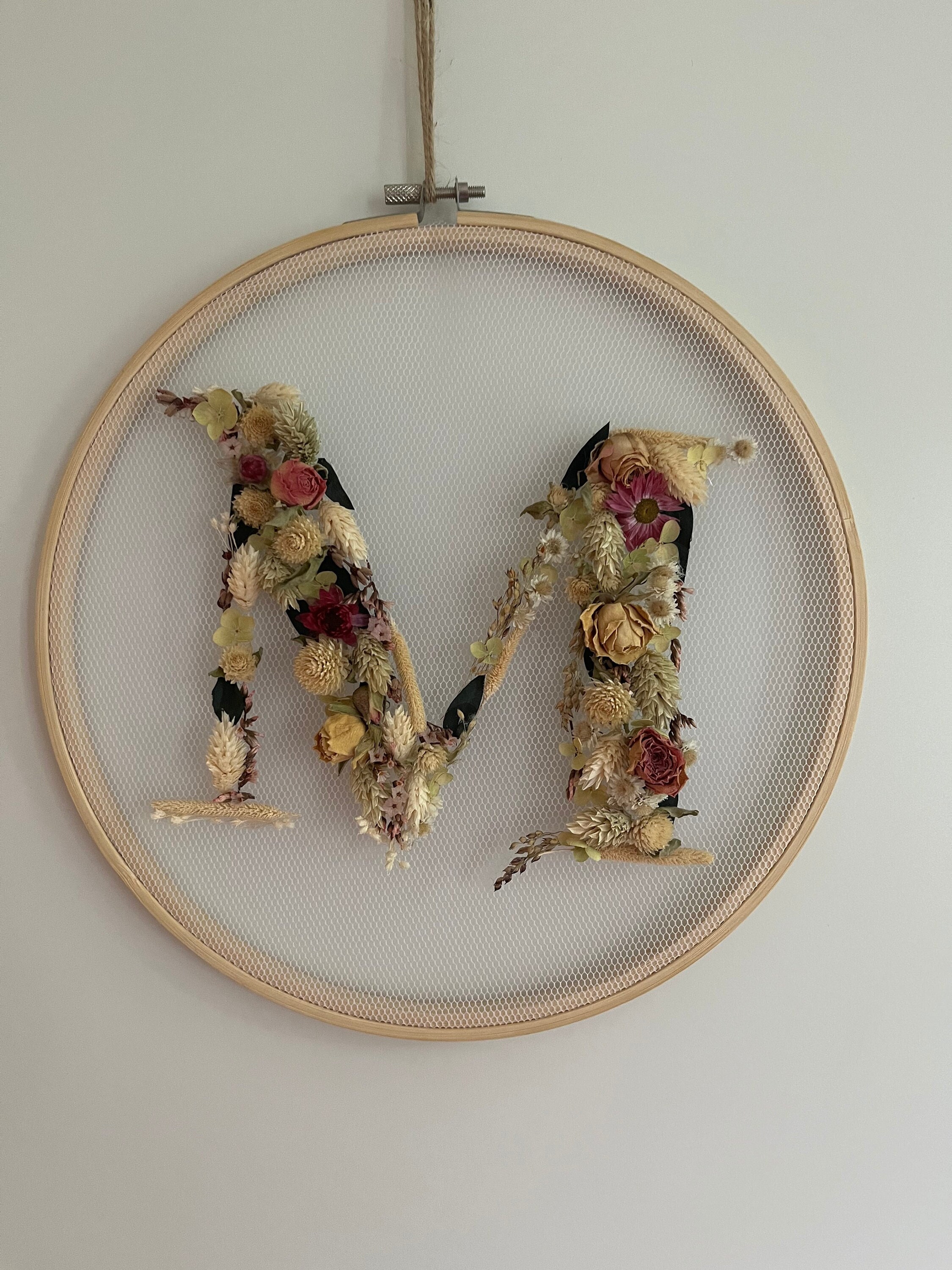 Individuality in Flower Shape Personalized Dried Flower Monogram