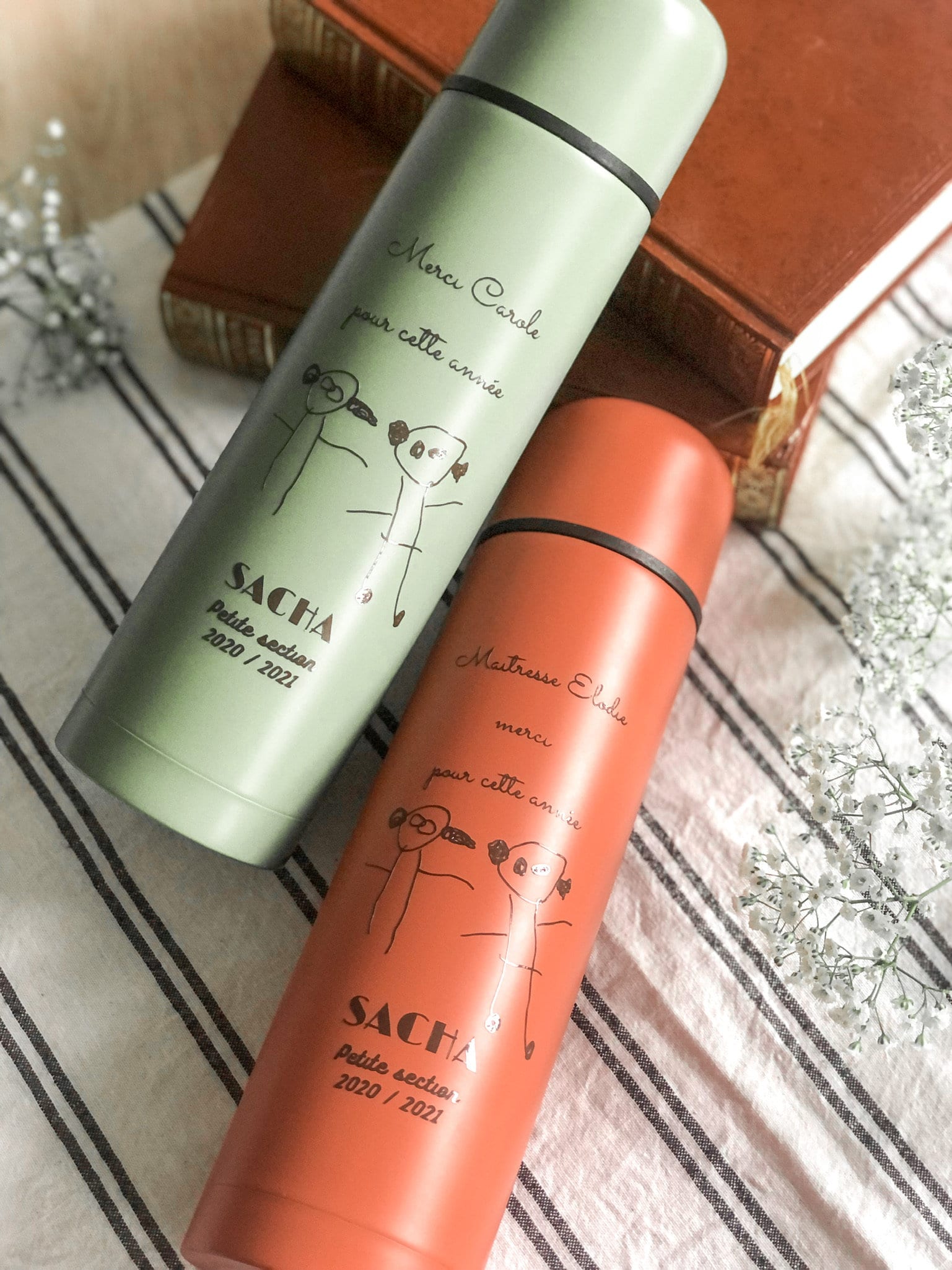 Gourde Isotherme Personnalisée - Cadeau Anniversaire, Fêtes, Noël