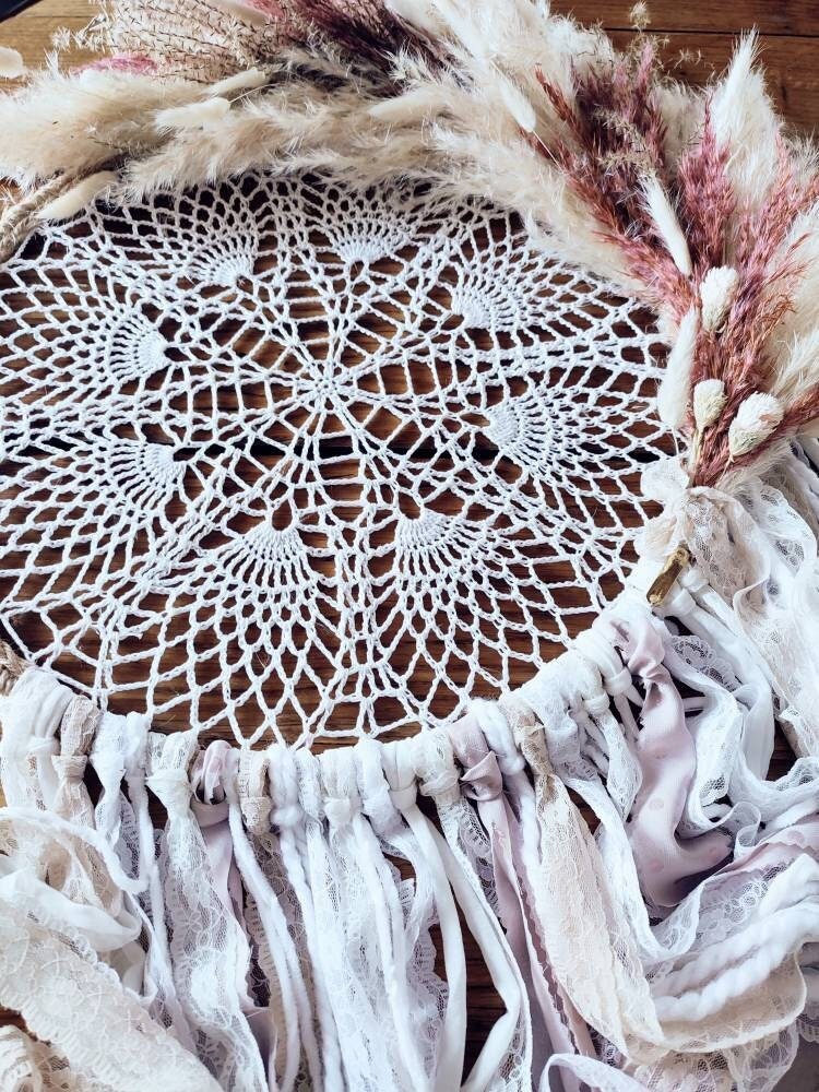 Attrape Rêve Géant/ Décor Mariage Bohème/ Cérémonie/ Fleurs de Pampas/ Fond Photo Mariage