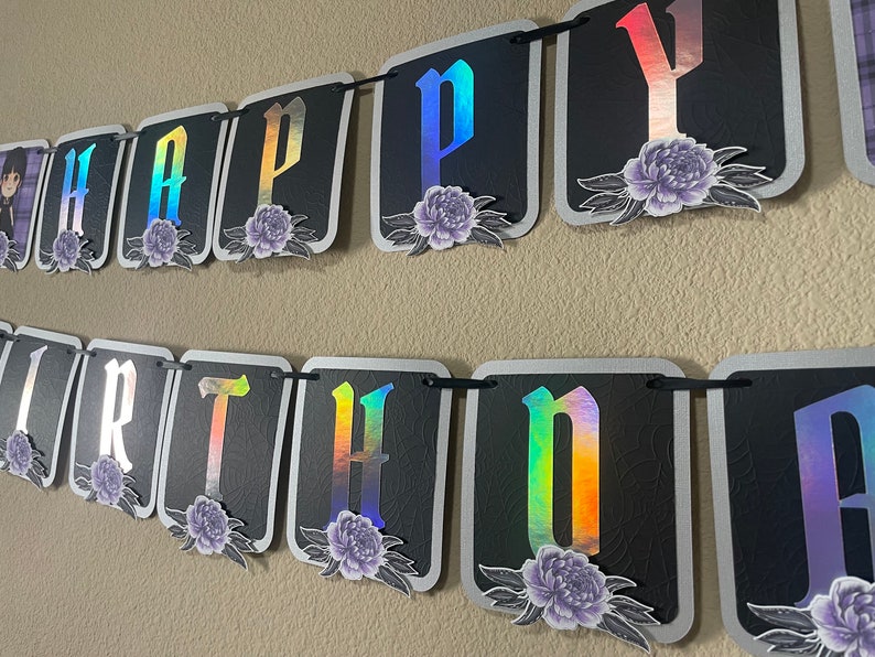 Wednesday Birthday Banner/ Enid Birthday Banner Etsy