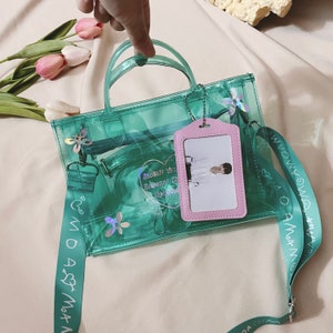 TXT Green Clear Cross Bag for MOA (Fanmade Merch for Concert)