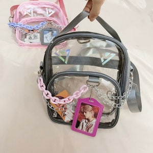 SVT Pink/Grau Stadion Clearbag für CARAT (SEVENTEEN fanmade merch)