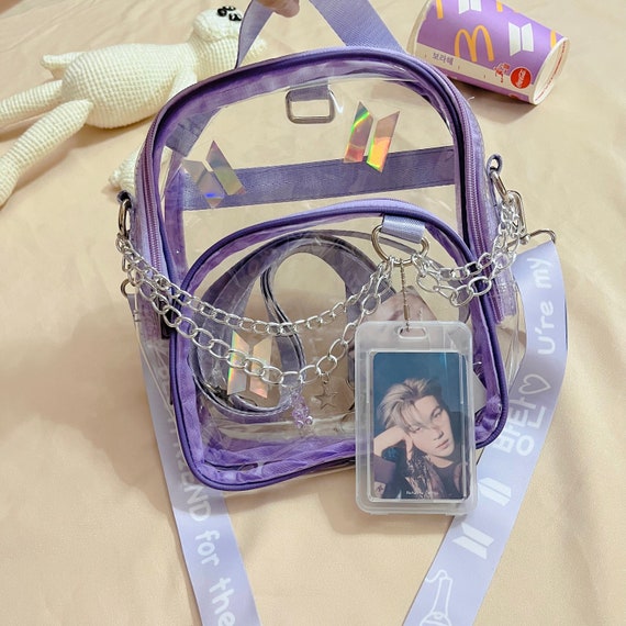 K-POP・アジア BTS MOS WAIST BAG Purple Stadium Clear Bag for ARMY Concert - Etsy