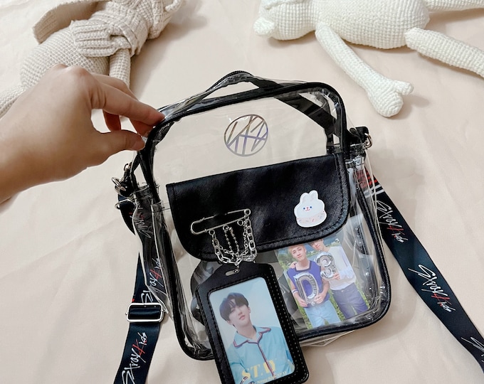 SKZ Black Stadium Clear Cross Bag for STAY Concert
